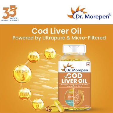 Dr. Morepen: COD Liver Oil Capsules - 100 Capsules