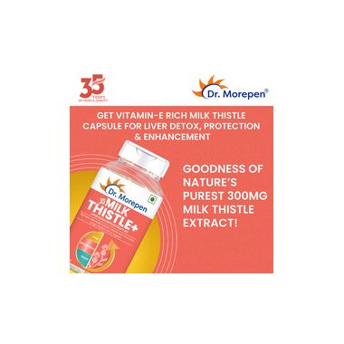 Dr. Morepen: Milk Thistle+  -  Liver Support Supplement - 60 Capsules