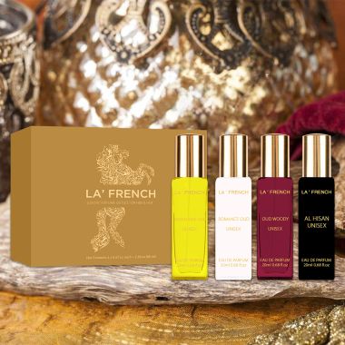 La\' French: Luxury oudh Perfume Gift Set - Adventure Oud, Romance Oud, Al...