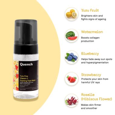 Quench Botanics: Yuzu Fine Vit C Foaming Face Wash - 100ml