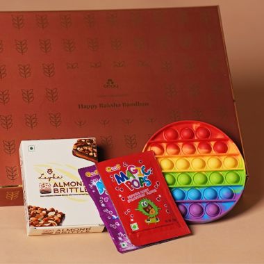Omay Foods: Kids' Smiles & Snacks Rakhi Gift Box