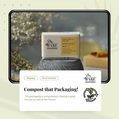 Bare Necessities: Turmeric Spa Bar : And It was All Yellow - Pack of 2 (75gm each)