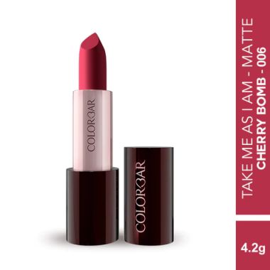 Colorbar: Take Me As I Am Vegan Matte Lipstick Cherry Bomb 006 - 4.2gm
