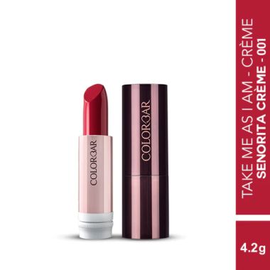 Colorbar: Take Me As I Am Vegan Crame Lipstick Senorita Crame 001 - 4.2gm