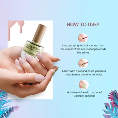 Colorbar: Vegan Nail Lacquer Joyful Tone Marshmellow-15 - 8ml