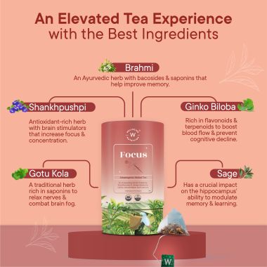 Wellbeing Nutrition: Focus Herbal Tea - 40gm