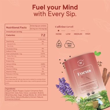 Wellbeing Nutrition: Focus Herbal Tea - 40gm