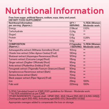 The Co Being: Happy Cycles Menstrual Capsule - 60 Capsules
