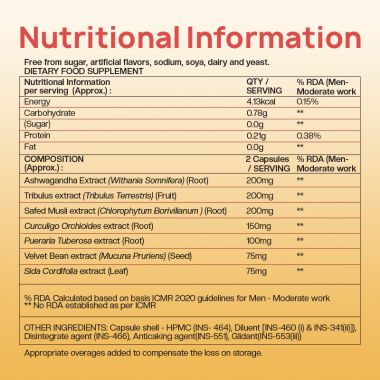 The Co Being: Power Up Male Performace Capsule - 60 Capsules