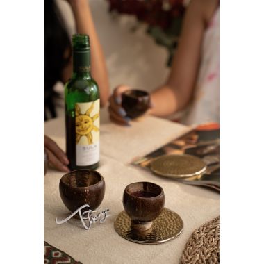 Thenga: Coconut Eco-Friendly Wine Glass - Set of 2