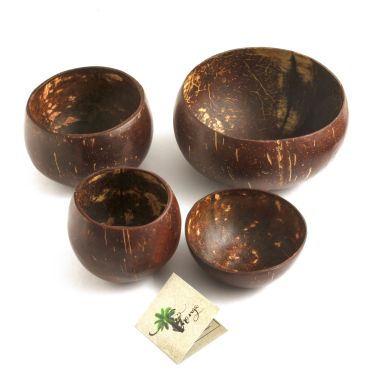 Thenga: Coconut Shell Round Bowl Set