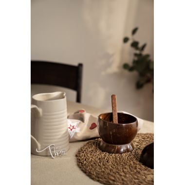 Thenga: Coconut Shell Artisan Soup Bowl & Soup Spoon