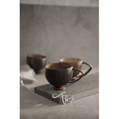 Thenga: Natural & Handmade Coconut Shell Tea Cup - Set of 2