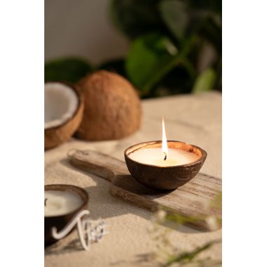 Thenga: Coconut Shell Eco-Friendly Candle/Diya - Set of 2