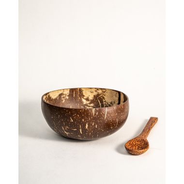 Thenga: Coconut Bowl/Shell with Spoon