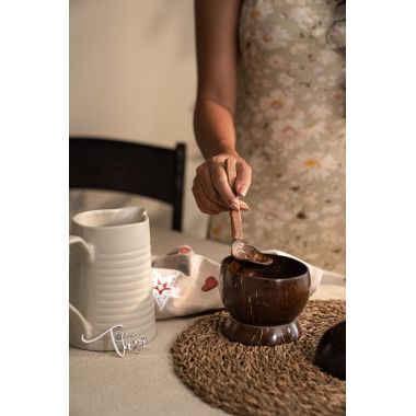 Thenga: Coconut Shell Artisan Soup Bowl & Soup Spoon
