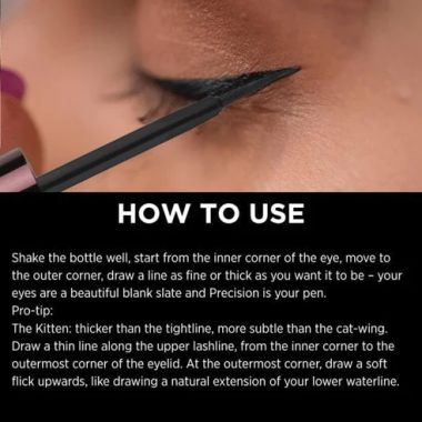 Colorbar: Precision Waterproof Liquid Eye Liner Black 001 - 2.5ml