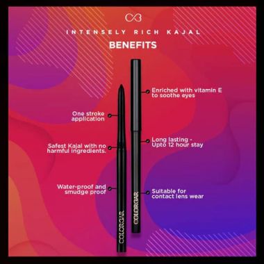 Colorbar: Intensely Rich  Kajal Dreamy Black.1 - 1.30gm