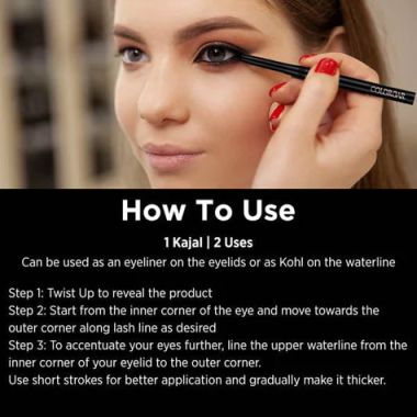 Colorbar: Intensely Rich  Kajal Dreamy Black.1 - 1.30gm