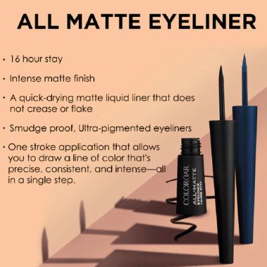 Colorbar: All-Matte Eyeliner Matte Black 001 - 2.5ml