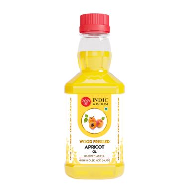 Indic Wisdom: Wood Pressed Apricot Oil 100 ml (Cold Pressed Apricot Oil - Extracted on Wooden Churner)