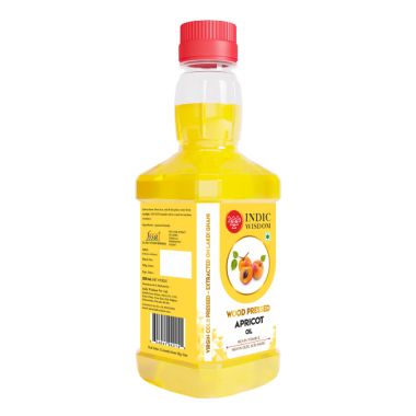 Indic Wisdom: Wood Pressed Apricot Oil 200 ml (Cold Pressed Apricot Oil - Extracted on Wooden Churner)