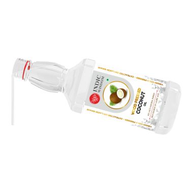 Indic Wisdom: Wood Pressed Virgin Coconut Oil 500 ml (Cold Pressed Coconut Oil - Extracted on Wooden Churner)
