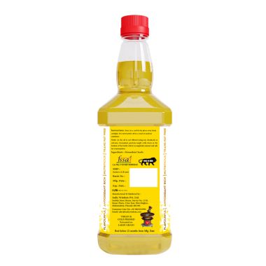 Indic Wisdom: Wood Pressed Groundnut Oil 1 Liter (Cold Pressed Groundnut Oil - Extracted on Wooden Churner)