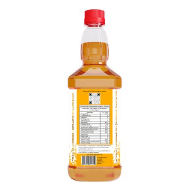 Indic Wisdom: Wood Pressed Safflower Oil 1 Liter (Cold Pressed Safflower Oil - Extracted on Wooden Churner)