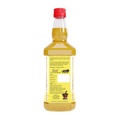 Indic Wisdom: Wood Pressed Sunflower Oil 1 liter (Cold Pressed Sunflower Oil - Extracted on Wooden Churner)