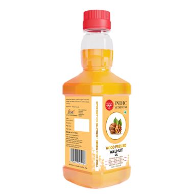 Indic Wisdom: Wood Pressed Walnut Oil 200 ml (Cold Pressed Walnut Oil - Extracted on Wooden Churner)