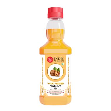 Indic Wisdom: Wood Pressed Walnut Oil 200 ml (Cold Pressed Walnut Oil - Extracted on Wooden Churner)