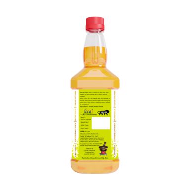 Indic Wisdom: Wood Pressed White Sesame Oil 1 Liter (Cold Pressed White Sesame Oil - Extracted on Wooden Churner)