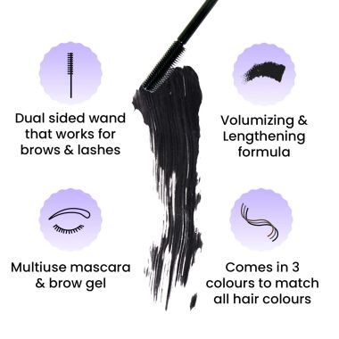 FAE Beauty: Brash Dual Mascara and Brow Gel - Jet Black - 10gm