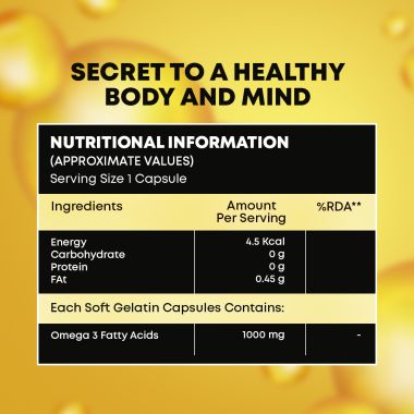 ZEELAB: Omega 3 Fish Oil Softgel Capsule - 60 Softgel