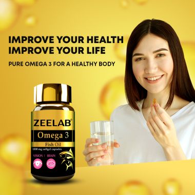 ZEELAB: Omega 3 Fish Oil Softgel Capsule - 60 Softgel