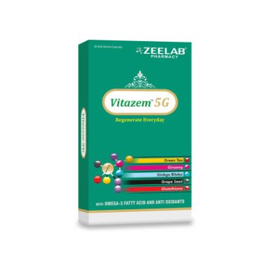 ZEELAB: Vitazem 5G Softgel Capsule with Omega-3 Fatty Acid and Antioxidants - 15 Softgels