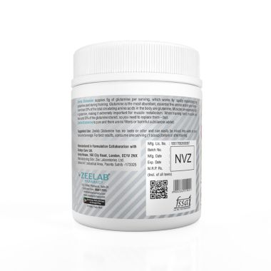 ZEELAB: 100% Pure Micronized Glutamine Powder - 250gm
