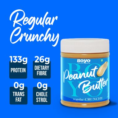 BOYO: Regular Crunchy Peanut Butter - 510gm