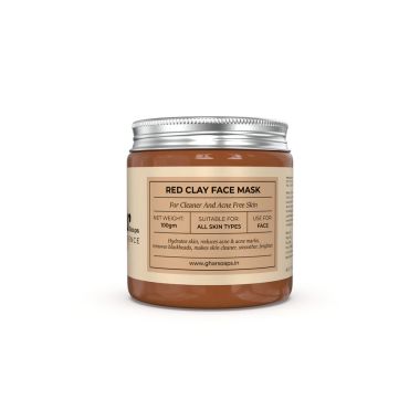 Ghar Soaps: Red Clay Face Mask - 100gm
