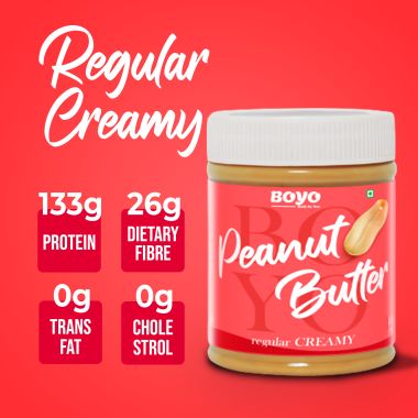 BOYO: Regular Creamy Peanut Butter - 510gm