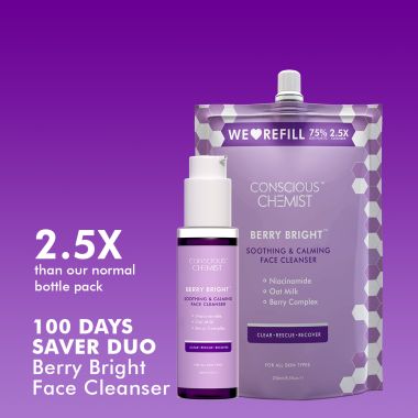 Conscious Chemist: Pore Refining Face Cleanser + Refill Pack (100 days pack)