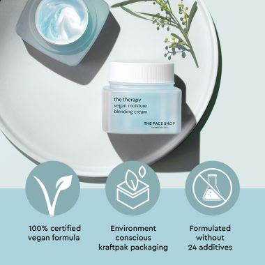The Face Shop: The Therapy Vegan Moisture Blending Cream - 60ml