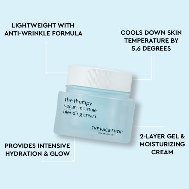 The Face Shop: The Therapy Vegan Moisture Blending Cream - 60ml