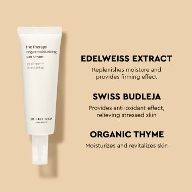 The Face Shop: The Therapy Vegan Moisturizing Sun Serum - 50ml