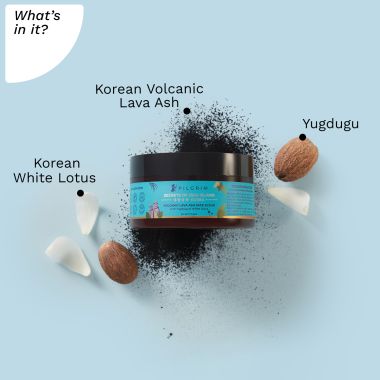 Pilgrim: Volcanic Lava Ash Face Scrub with Yugdugu & White Lotus - 100gm