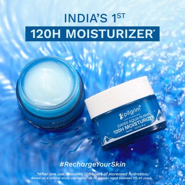 Pilgrim: Swiss Aqua Rush 120H Moisturizer - 50gm