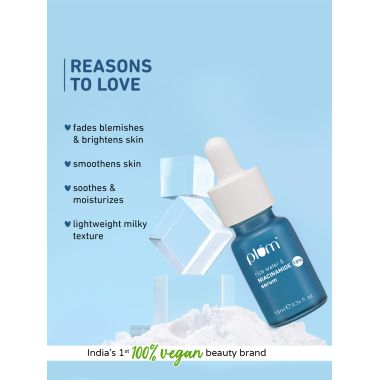 Plum: Plum 10% Niacinamide Face Serum with Rice Water & Squalane| Brightens Skin- 10 ml