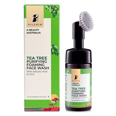 Pilgrim: Australian Tea Tree & Salicylic Acid Foaming Face Wash with Brush - 120ml