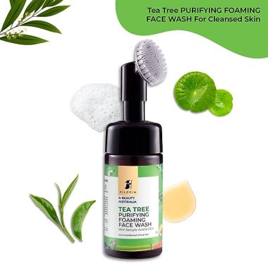 Pilgrim: Australian Tea Tree & Salicylic Acid Foaming Face Wash with Brush - 120ml